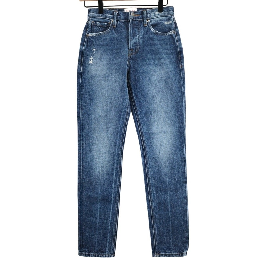 FRAME Le Original Skinny Jeans Rigid Re Release‎ Dark Wash Button Fly Size 24